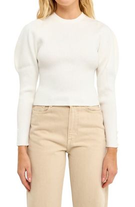 Endless Rose Endless Rose Leg of Mutton Sleeve Rib Sweater