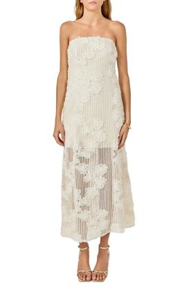 Endless Rose Endless Rose Mesh Overlay Strapless Dress