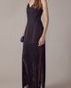 Endless Rose Endless Rose One-Shoulder Fringe Satin Maxi Dress - 3