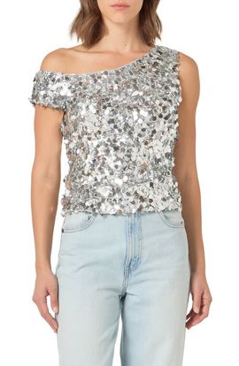 Endless Rose Endless Rose Paillette One-Shoulder Top