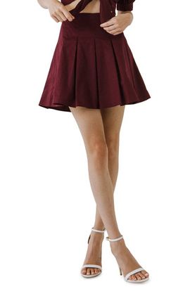 Endless Rose Endless Rose Pleat Cotton Miniskirt