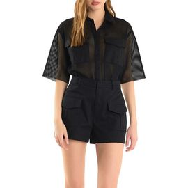Endless Rose Endless Rose Pocket Mesh Shirt