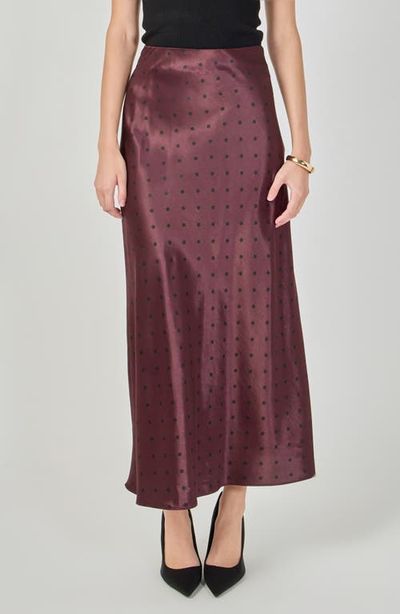 Endless Rose Endless Rose Polka Dot Satin Midi Skirt