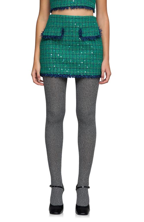 Endless Rose Endless Rose Premium Fringe Edge Sequin Tweed Miniskirt