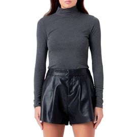 Endless Rose Endless Rose Ribbed Mock Neck Top