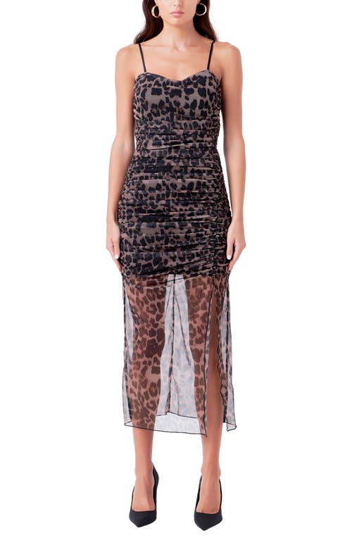 endless rose sleeveless appliqué sheer midi dress Endless Rose