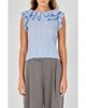 Endless Rose Endless Rose Ruffle Trim Pleated Knit Top - 1