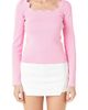 Endless Rose Endless Rose Scallop Square Neck Sweater - 4