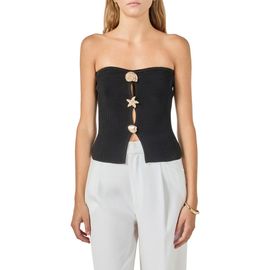 Endless Rose Endless Rose Seashell Trim Knit Tube Top