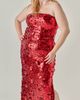 Endless Rose Endless Rose Sequin Appliqué Strapless Midi Dress - 4
