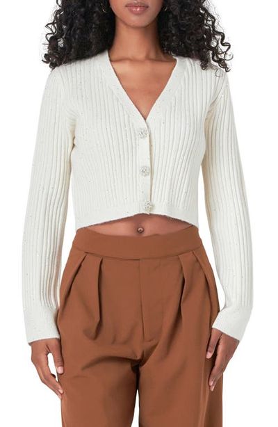 Endless Rose Endless Rose Sequin Embellished Crop Cardigan