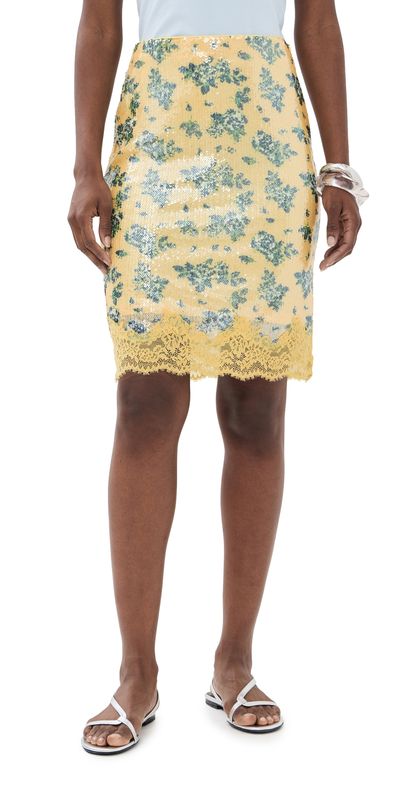 endless rose endless rose Sequin Printed Skirt Lemon Multi