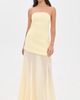 endless rose endless rose Strapless Combined Godet Dress Yellow - 2