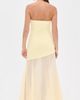endless rose endless rose Strapless Combined Godet Dress Yellow - 3