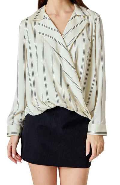 Endless Rose Endless Rose Stripe Wrap Front Top