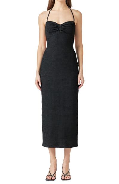 Endless Rose Endless Rose Textured Halter Maxi Dress