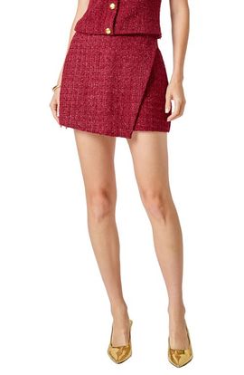 Endless Rose Endless Rose Tweed Faux Wrap Miniskirt