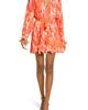 Endless Rose Endless Rose Watercolor Print Pleated Long Sleeve Fit & Flare Dress - 1