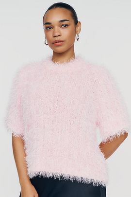 Endless Rose Faux Feather Sweater