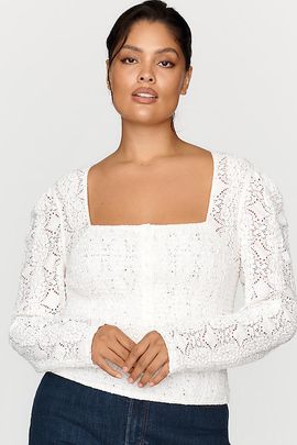 Endless Rose Lace Square Neck Blouse