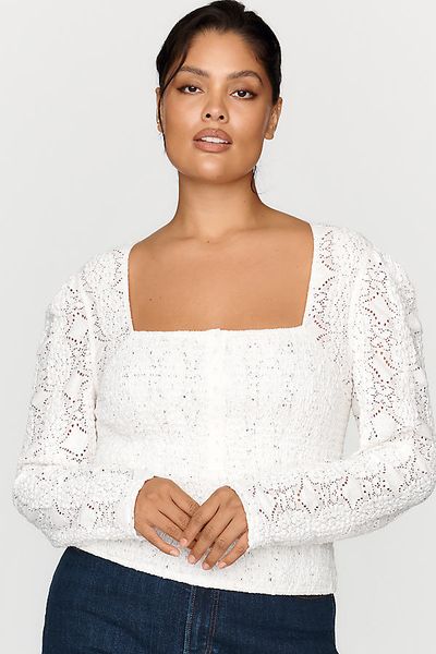 Endless Rose Lace Square Neck Blouse