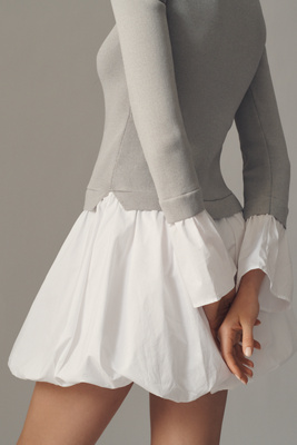 endless rose long-sleeve twofer vest mini dress Endless Rose