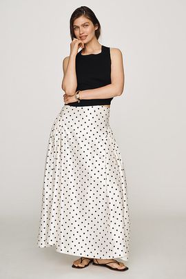 Endless Rose Polka Dot Midi Skirt