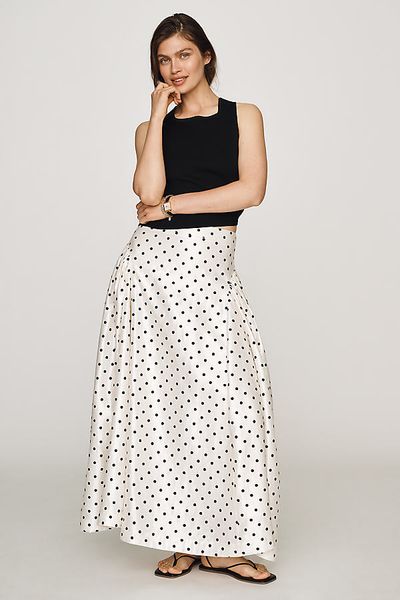 Endless Rose Polka Dot Midi Skirt