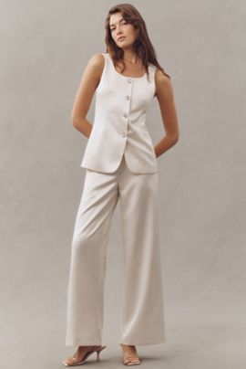 Endless Rose Satin Wide-Leg Pants