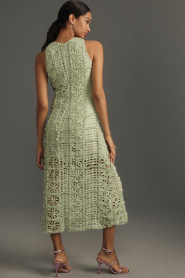 Anthropologie - Endless Rose Sleeveless Textured Midi Dress