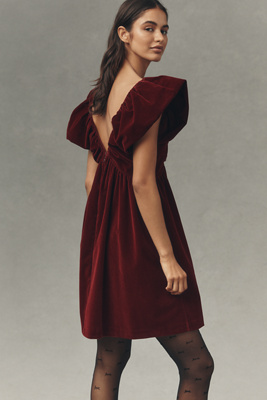red sheer dress Chiara Mini in Knit , Sheer , Scoop Neckline womens-tts Color:Poppy Red featuring thin adjustable straps Must Be Love Lace