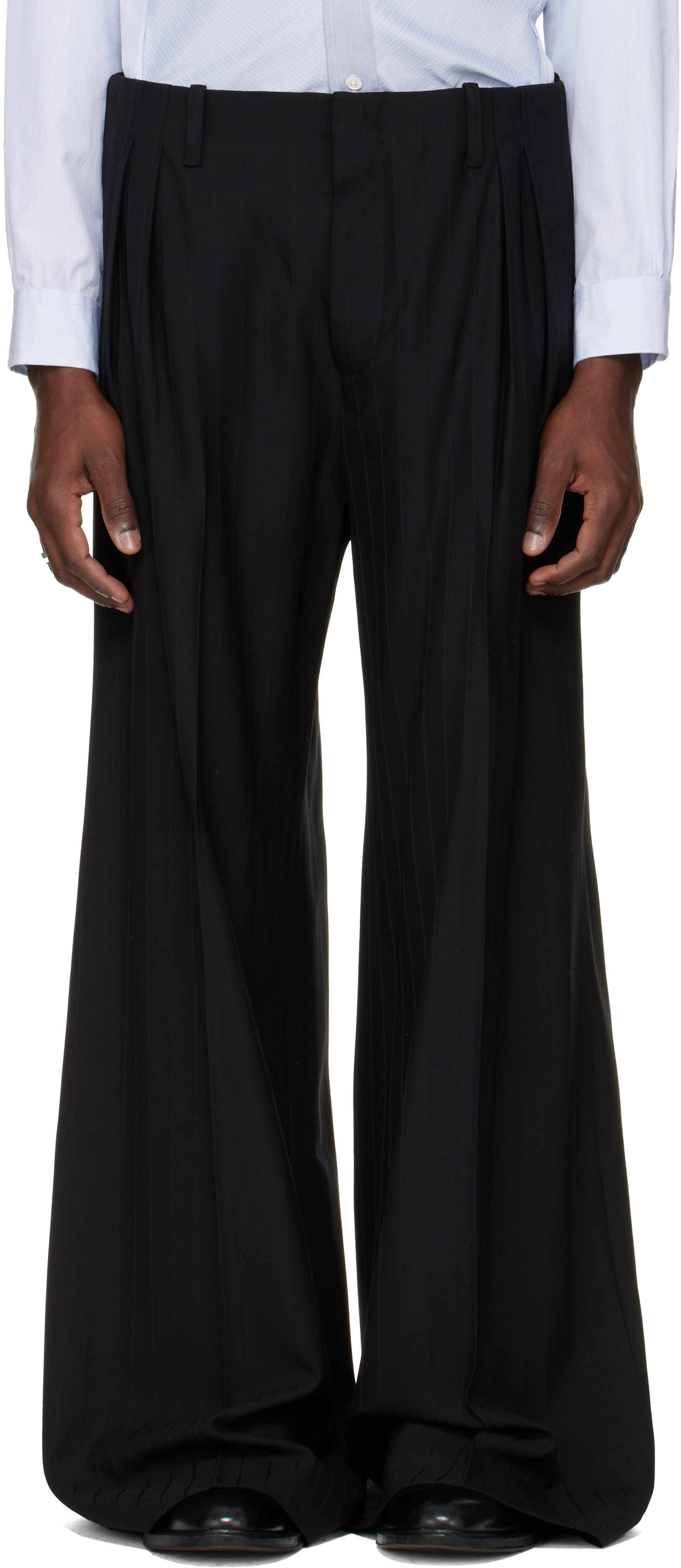 Enfants Riches Déprimés - Black Pinstripe Lieutenant Trousers