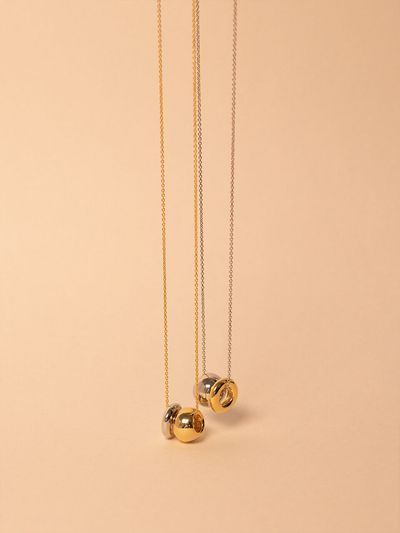 ENGBROX Deux Ring Necklace - Silver / Gold