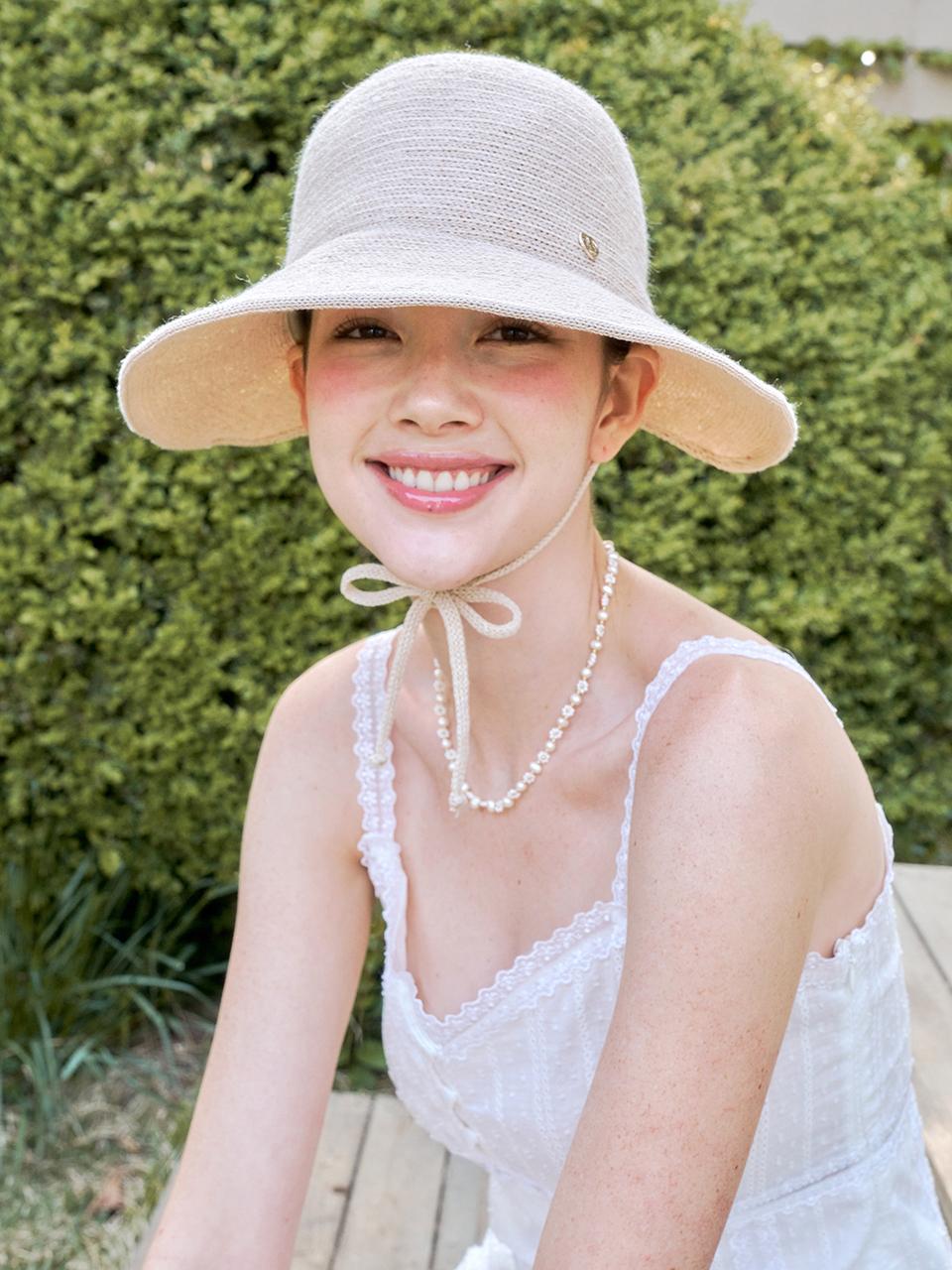 ENGBROX sunset heart strap wide hat_beige