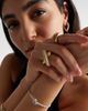 Engelbert Engelbert Cross Loop Big 18kt gold ring with diamonds - 3