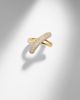 Engelbert Engelbert Cross Loop Big 18kt gold ring with diamonds - 5