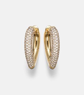 Engelbert Engelbert Drop Link Medium 18kt gold earrings with diamonds