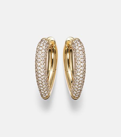 Engelbert Engelbert Drop Link Medium 18kt gold earrings with diamonds