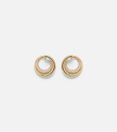 Engelbert Engelbert Infinity Loop Medium 18kt gold earrings with diamonds