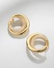 Engelbert Engelbert Infinity Loop Medium 18kt gold earrings with diamonds - 5