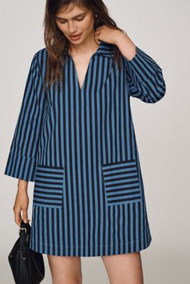 English Factory 100% Cotton Kaftan Mini Dress