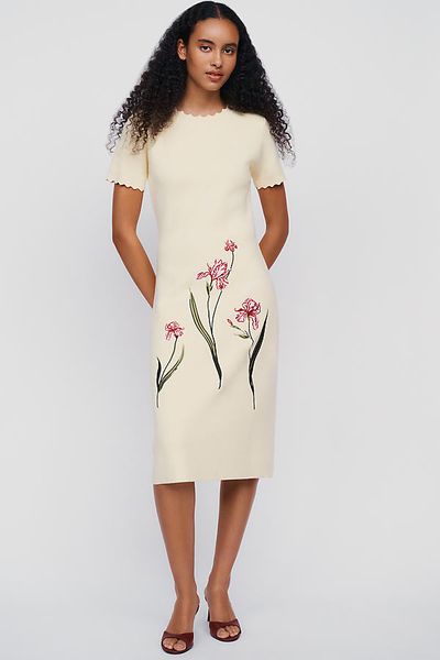 English Factory 100% Cotton Knit Midi Dress