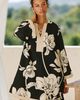 English Factory 100% Cotton Plus Kaftan Mini Dress - 2
