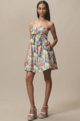 English Factory 100% Cotton Strapless Mini Dress