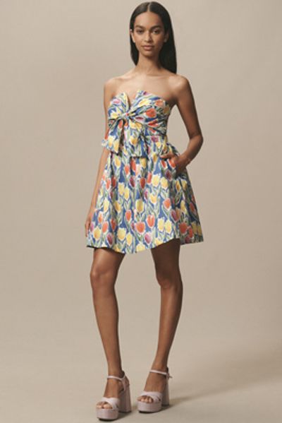English Factory 100% Cotton Strapless Mini Dress