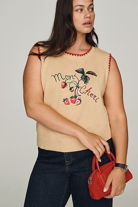 English Factory Berry Sweater Tank Top
