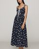 English Factory Cotton Linen Tie-Front Midi Dress - 1