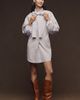 English Factory Cotton Tie-Neck Mini Shirtdress - 3