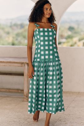 English Factory Drop-Waist Midi Dress