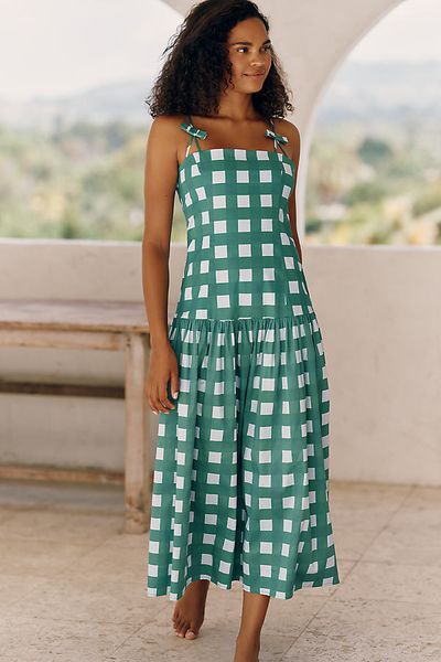 English Factory Drop-Waist Midi Dress